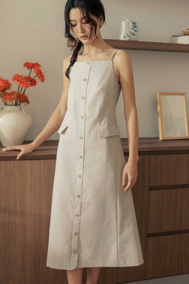NIKKO LINEN MIDI IN OAT