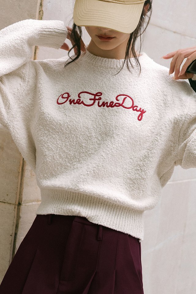 *BACKORDER* ONE FINE DAY WOOL SWEATER IN CREAM