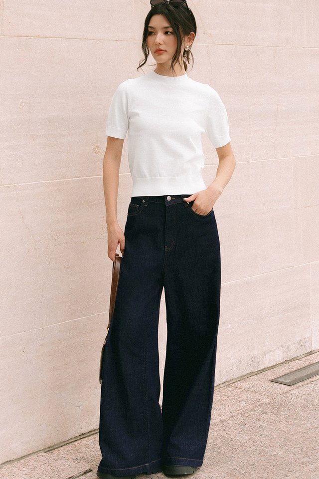 TERI WIDE LEG JEANS IN DARK WASH