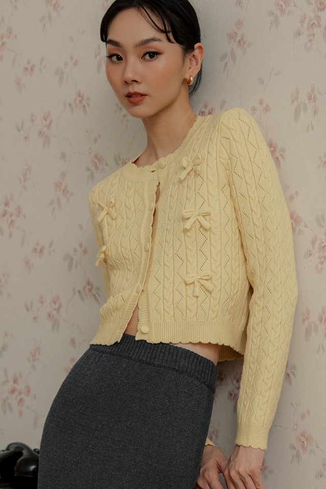 ODIN KNIT CARDIGAN IN BUTTER