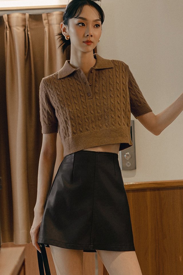 CALLAN LEATHER SKORTS