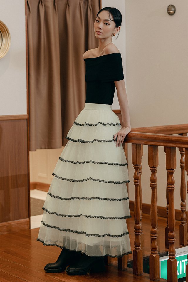 MILLA LACE TULLE MAXI