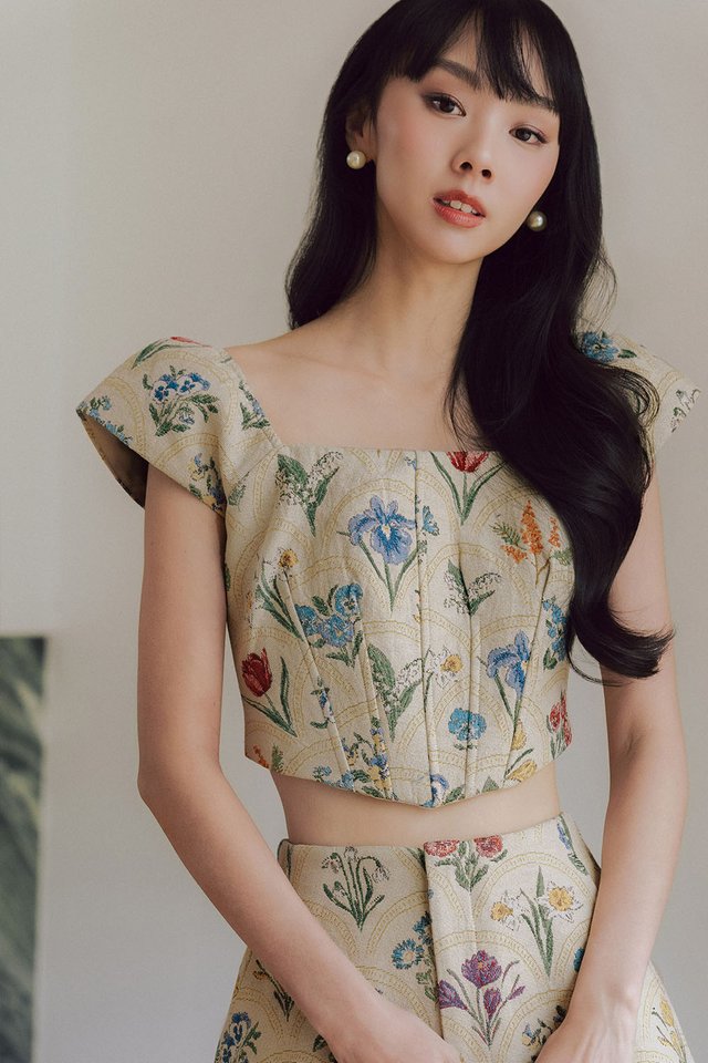 CHERIE BROCADE CORSET TOP