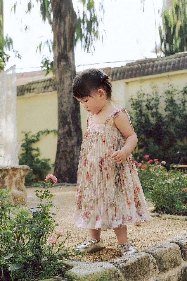 *KIDS* LILOU PLEAT MINI DRESS