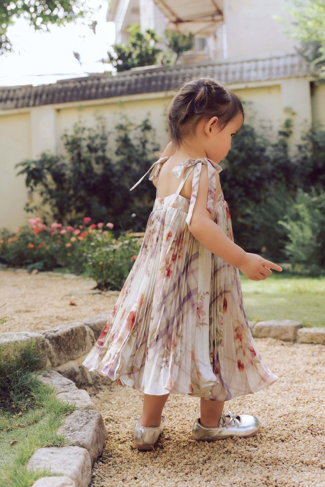 *KIDS* LILOU PLEAT MINI DRESS