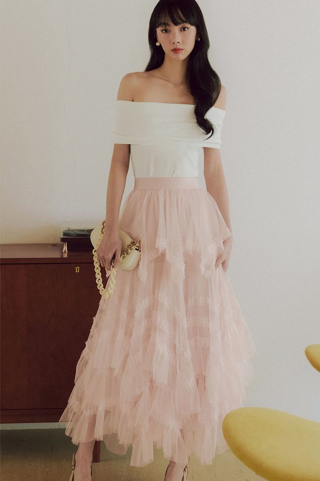 LILAS TULLE MAXI IN PINK
