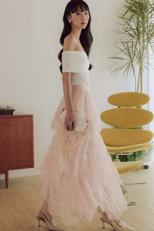 LILAS TULLE MAXI IN PINK