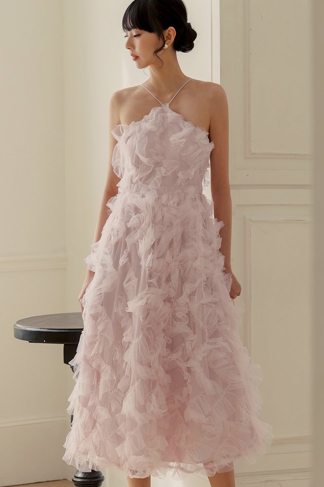LILLY TULLE MAXI IN LILAC BLUSH