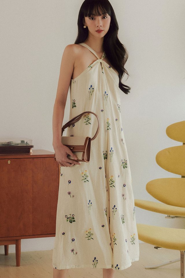 NOVAH EMBROIDERY TENCEL JUMPSUIT