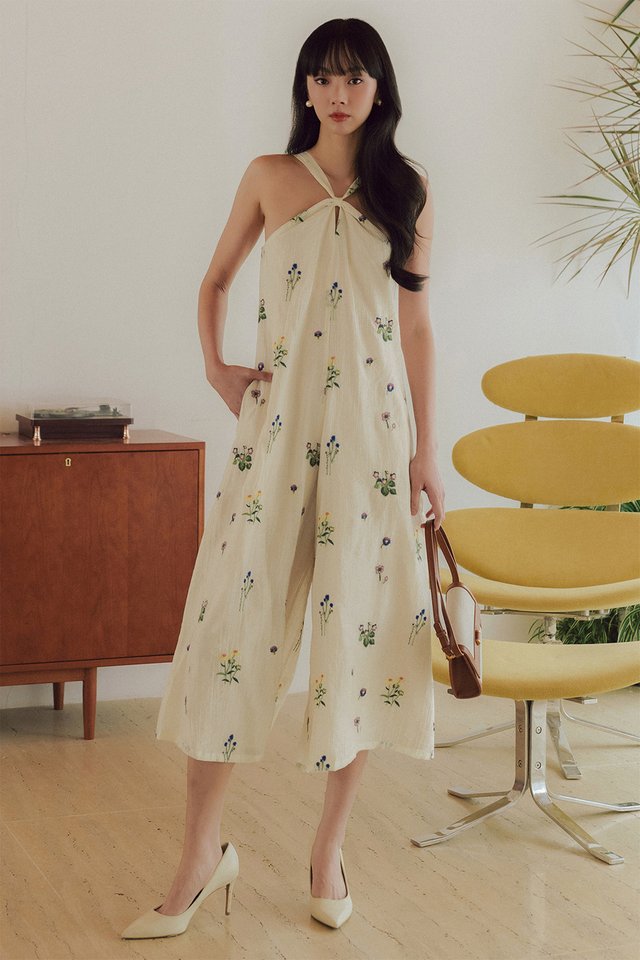 NOVAH EMBROIDERY TENCEL JUMPSUIT