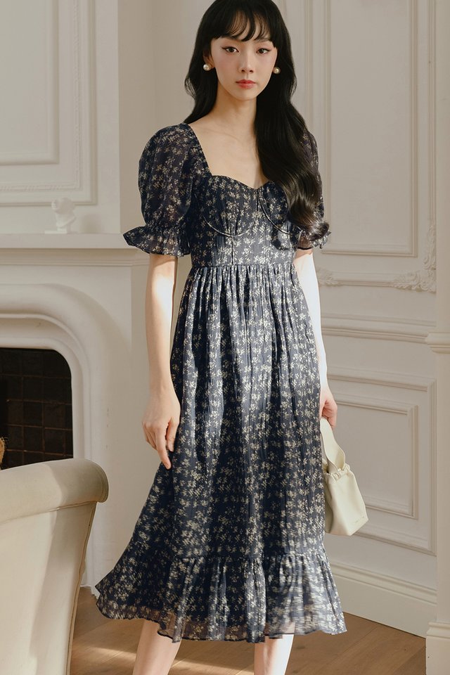 PRAIRIE PADDED MIDI IN NAVY