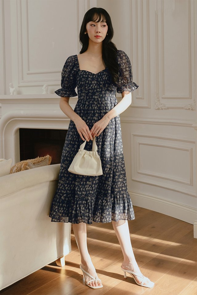 PRAIRIE PADDED MIDI IN NAVY