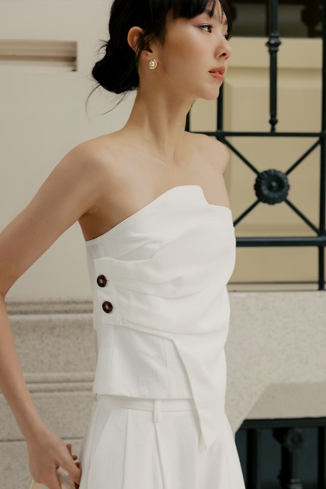 DAWN DRAPE TOP IN WHITE