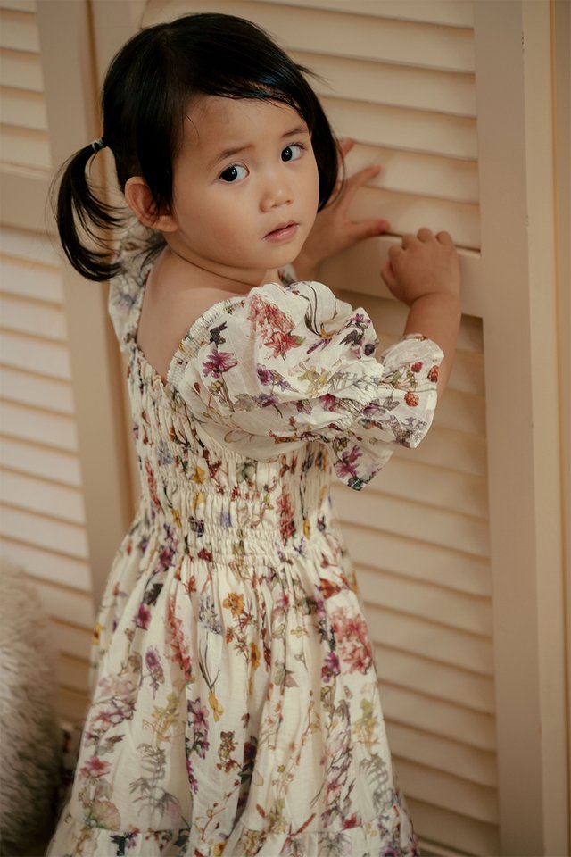 *KIDS* REYLENE FLORAL TENCEL MINI DRESS