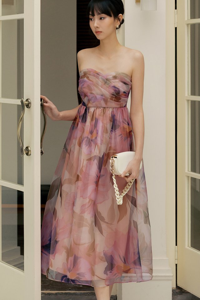 REVERIE ORGANZA PADDED MAXI