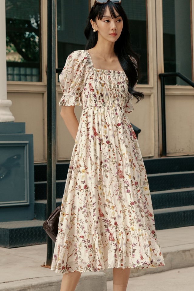 REYLENE FLORAL TENCEL MIDI