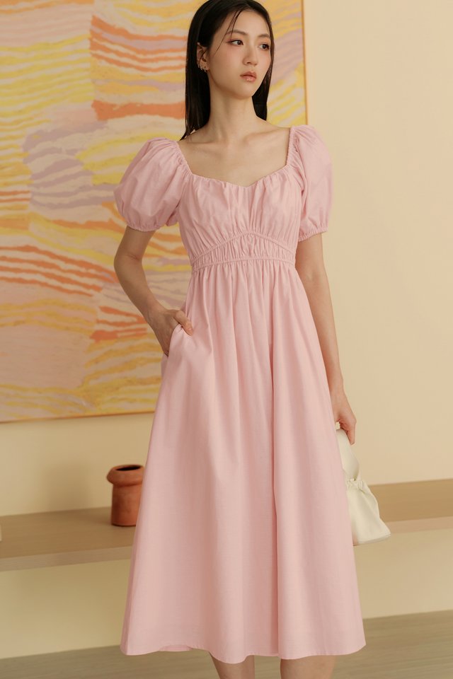 *PRE-ORDER* CHRISLEY LINEN MIDI IN PINK