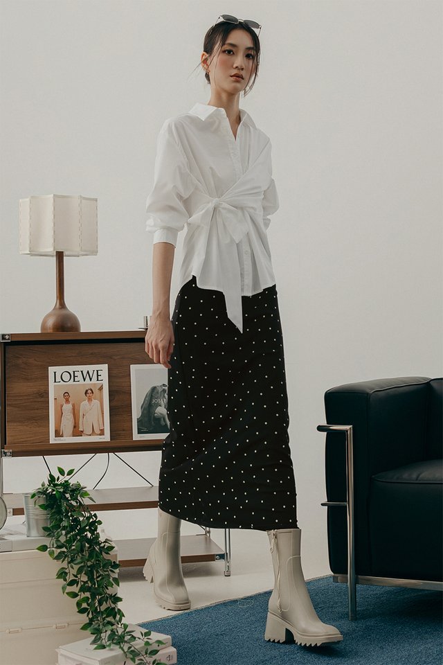 LOLA POLKA DOT MAXI IN BLACK