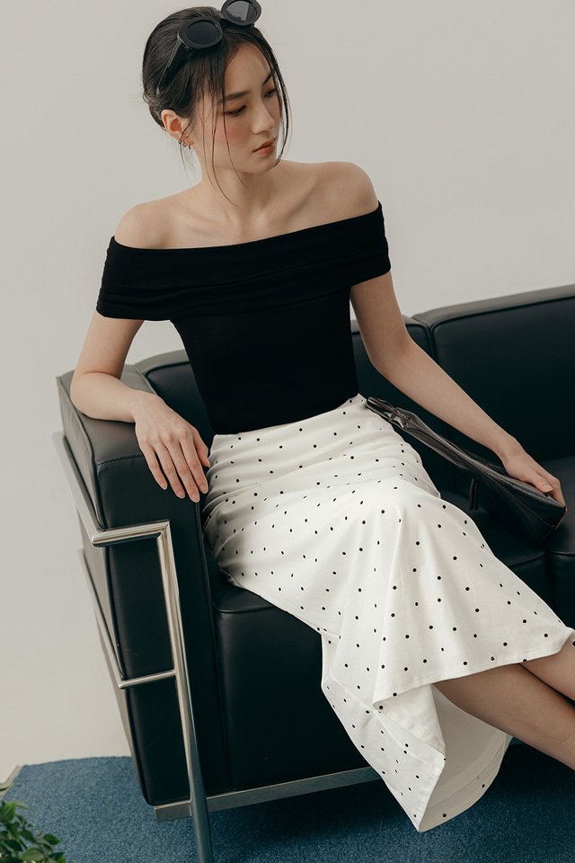 LOLA POLKA DOT MAXI IN WHITE