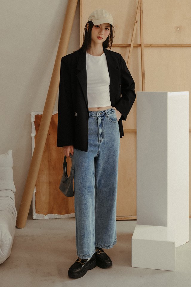CADY OVERSIZED BLAZER IN BLACK