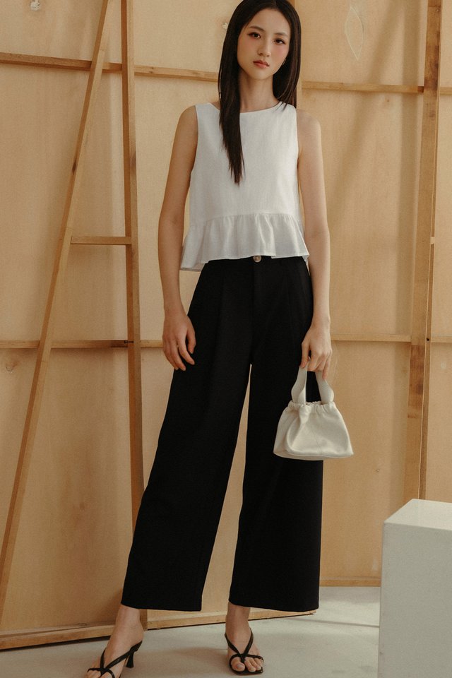 CADY TAILORED PANTS IN BLACK