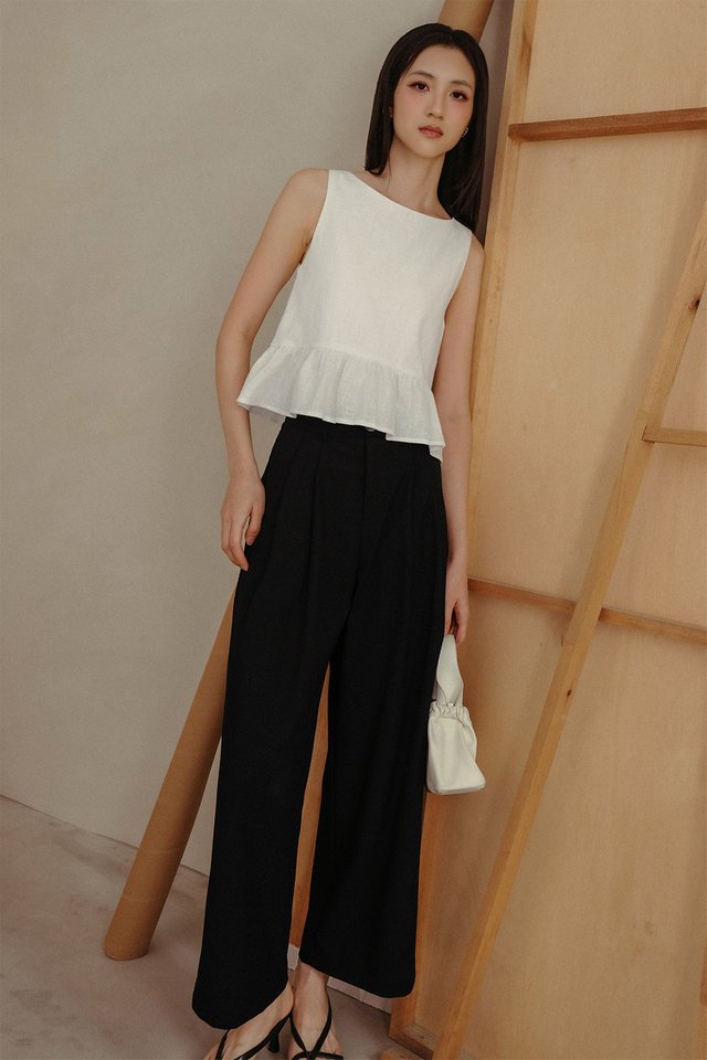 CADY TAILORED PANTS IN BLACK