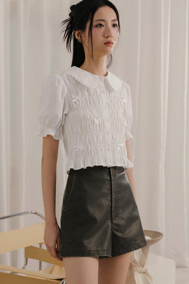CALLAN LEATHER SHORTS