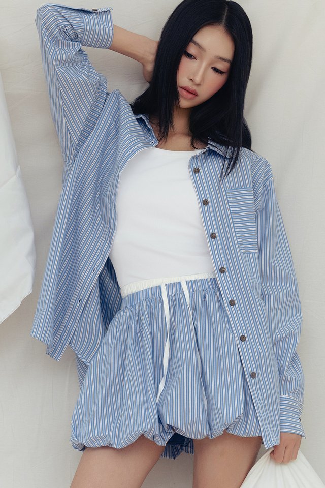 CAVELL STRIPE SHIRT IN BLUE