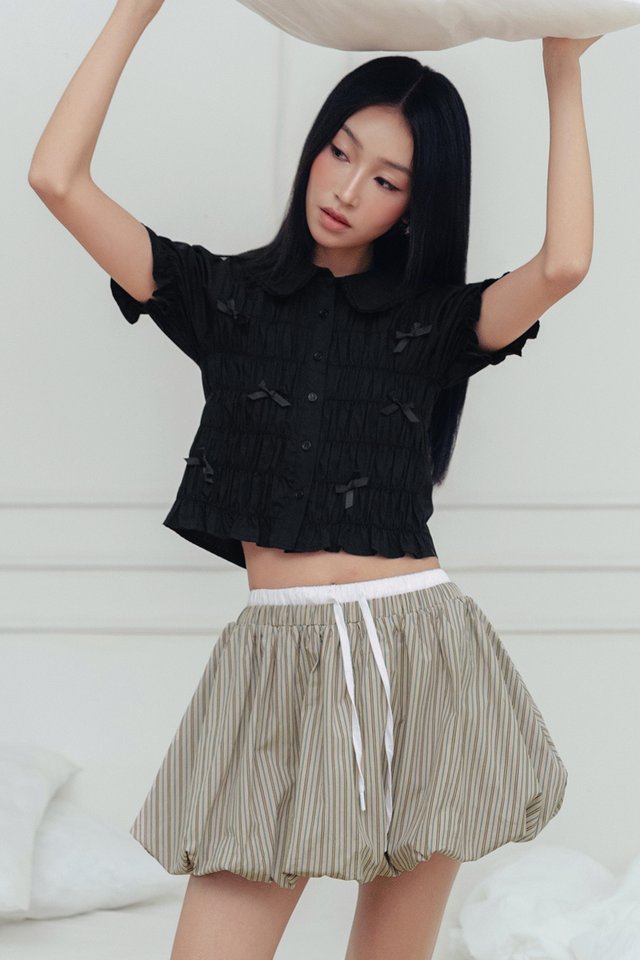 CAVELL STRIPE SKORTS IN OAT