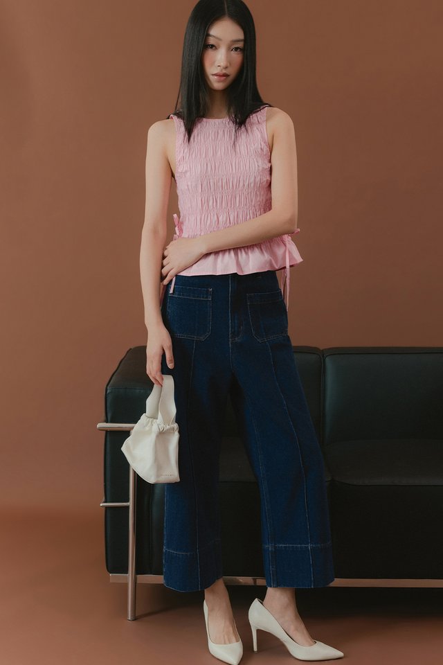 MADIE POCKET CROPPED JEANS IN DARK WASH