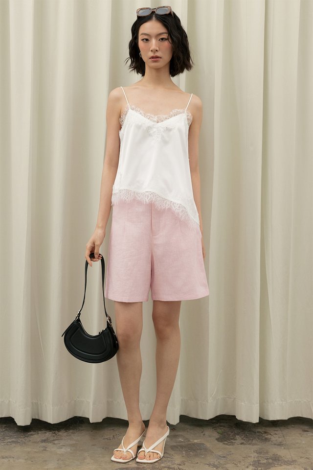 KARIN LINEN BERMS IN LIGHT PINK