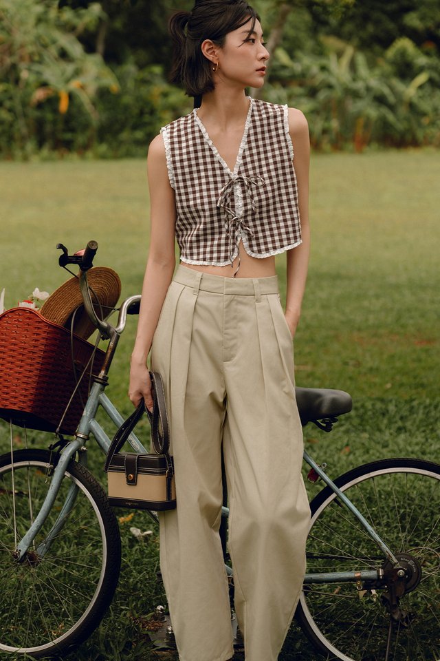LUGO BARREL PANTS IN IVORY BEIGE