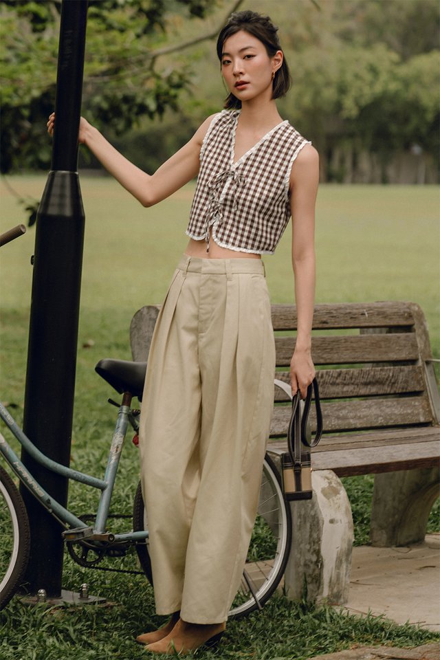 LUGO BARREL PANTS IN IVORY BEIGE