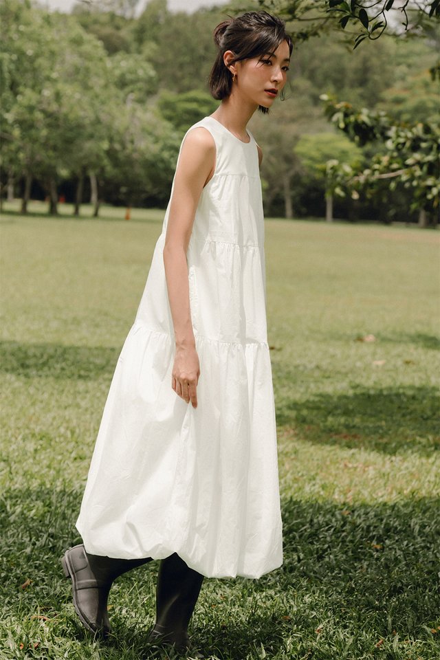 MARLOW BUBBLE MAXI IN WHITE