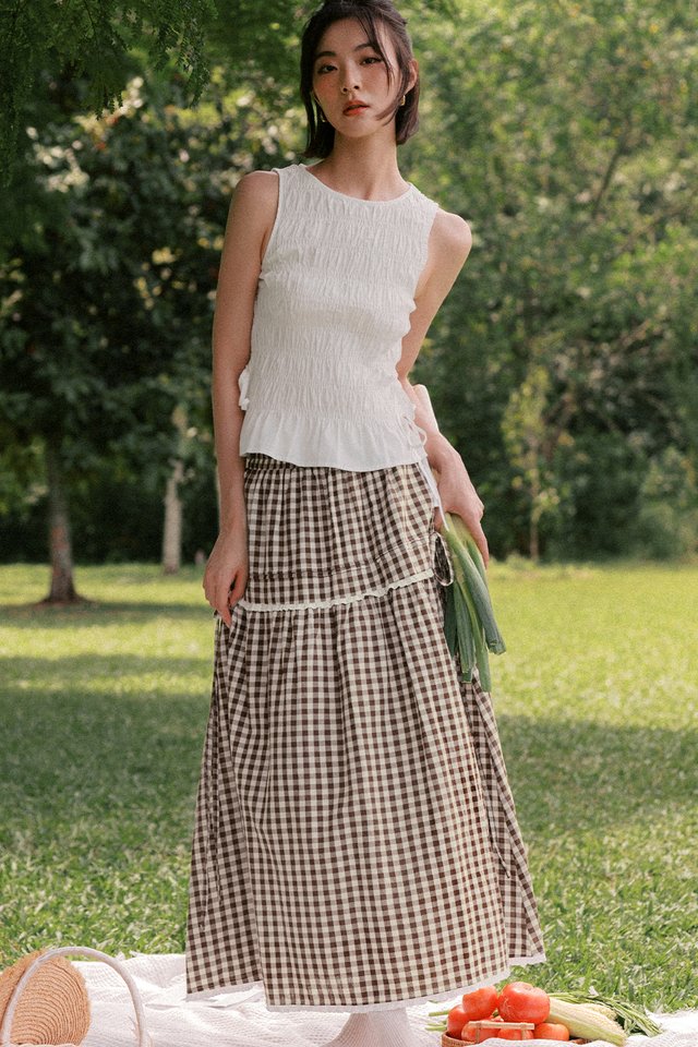 SUMMERDAY MAXI SKIRT IN CHESTNUT