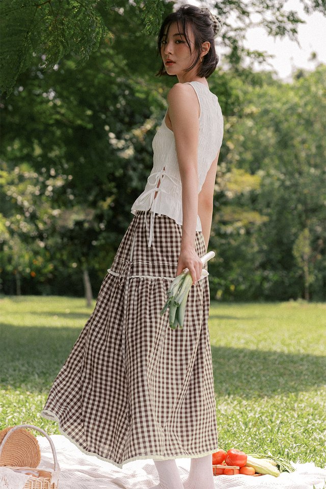 SUMMERDAY MAXI SKIRT IN CHESTNUT