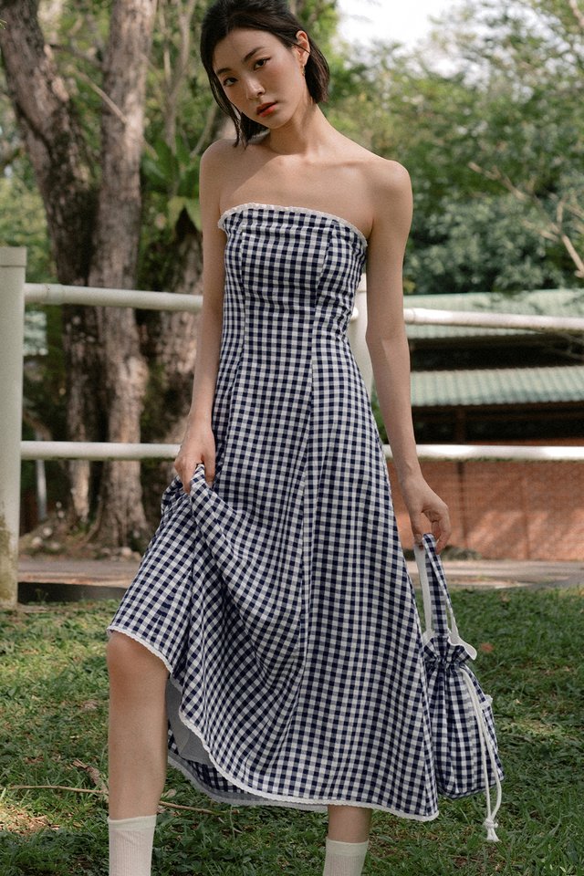 SUMMERDAY PADDED MAXI IN BLUEBERRY