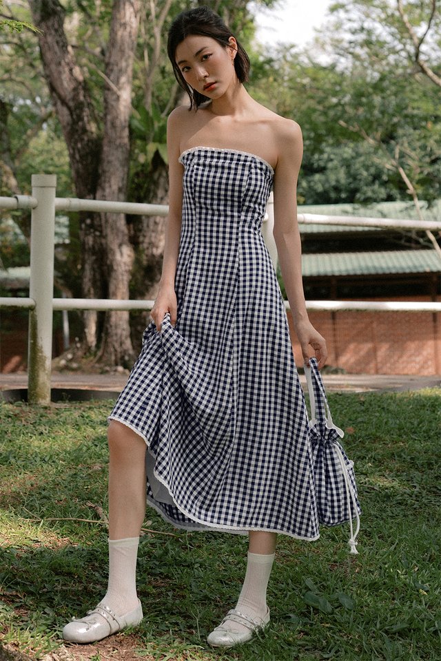 SUMMERDAY PADDED MAXI IN BLUEBERRY