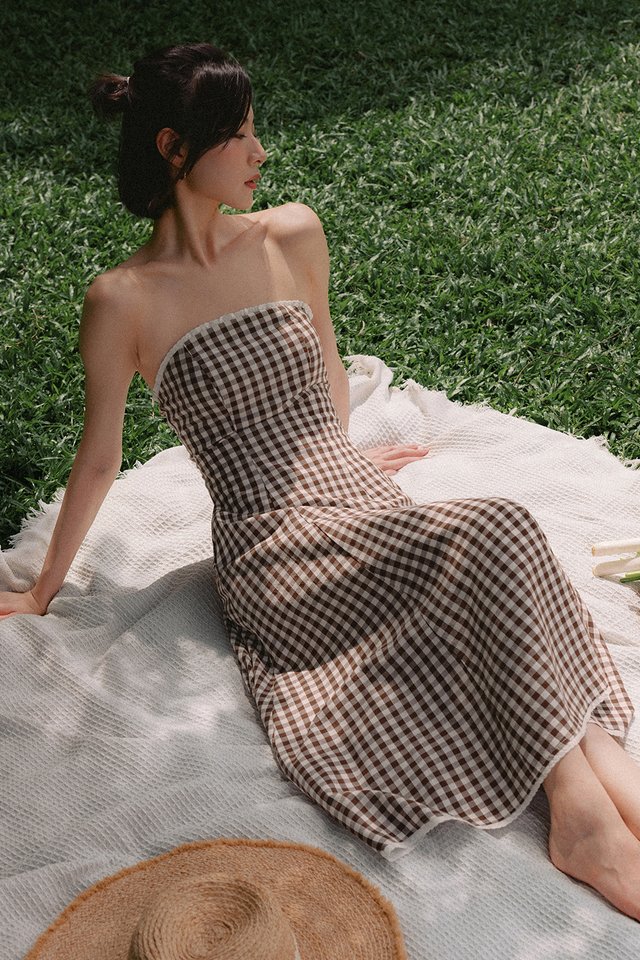 SUMMERDAY PADDED MAXI IN CHESTNUT