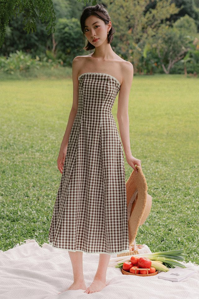 SUMMERDAY PADDED MAXI IN CHESTNUT