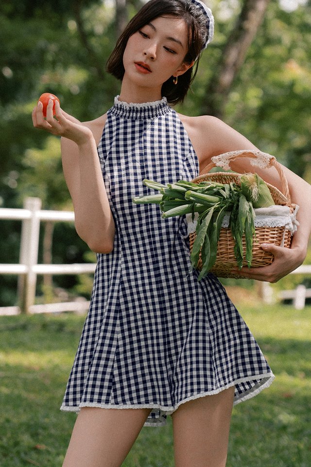 SUMMERDAY PADDED PLAYSUIT IN BLUEBERRY