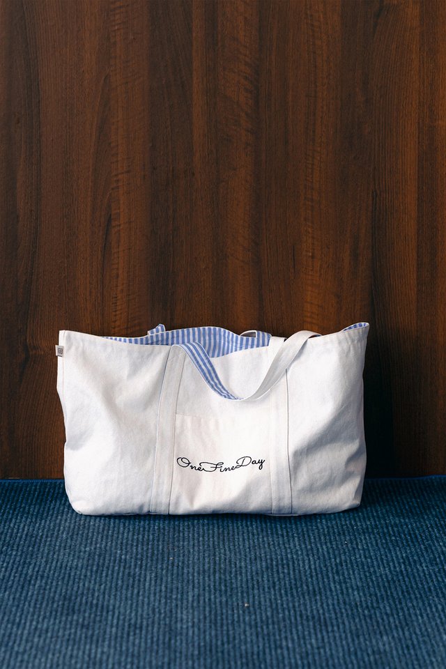 ONE FINE DAY REVERSIBLE STRIPE TOTE