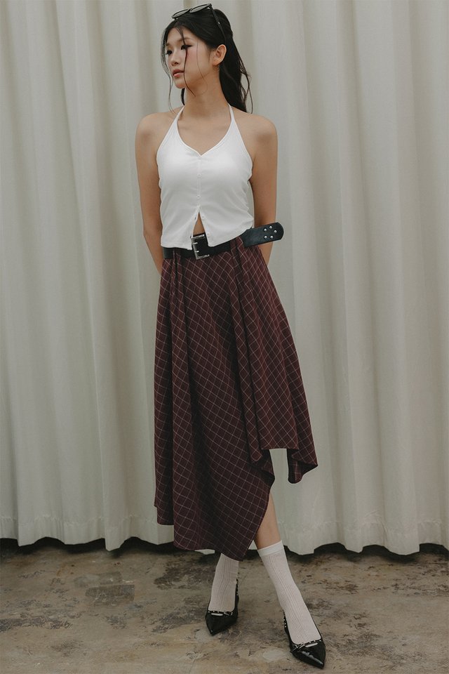 *PRE-ORDER* BRIT PADDED RIBBED TOP IN WHITE