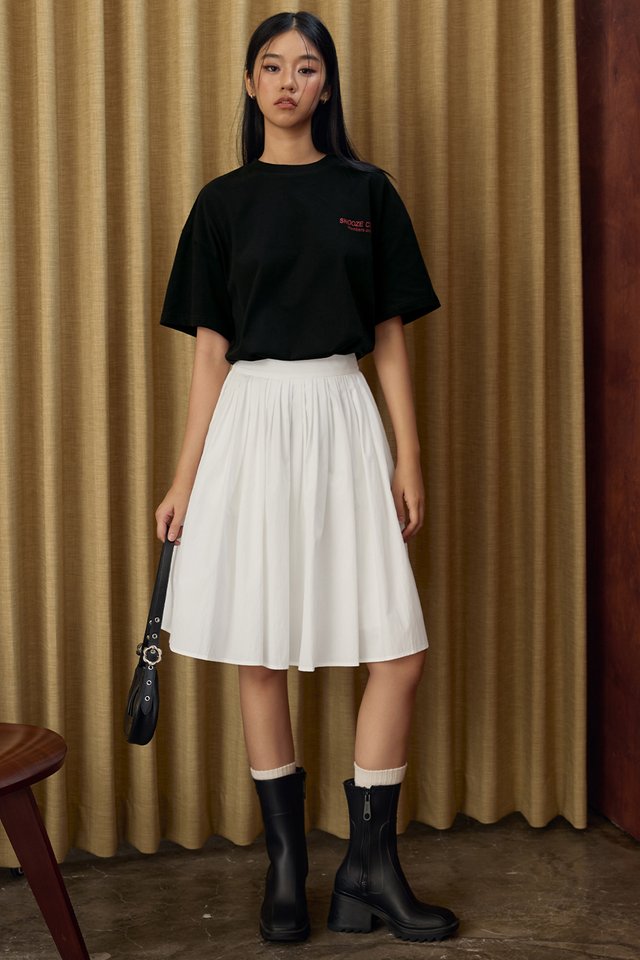 MITCHELL PLEAT SKIRT IN WHITE