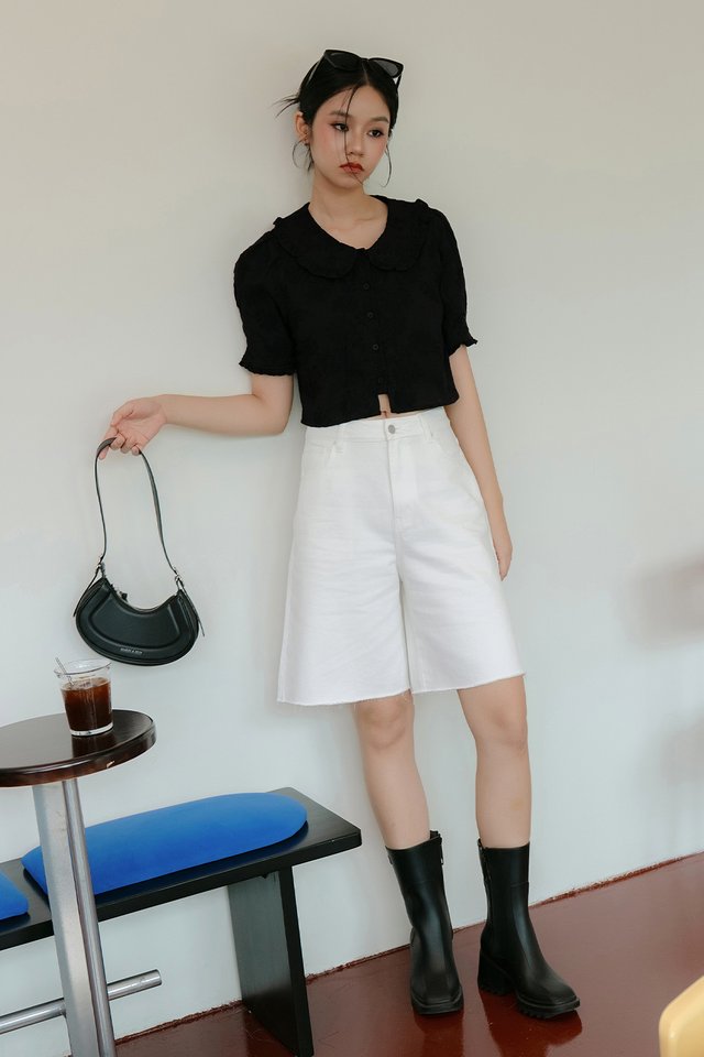 *PRE-ORDER* MIA BRODERIE TOP IN BLACK