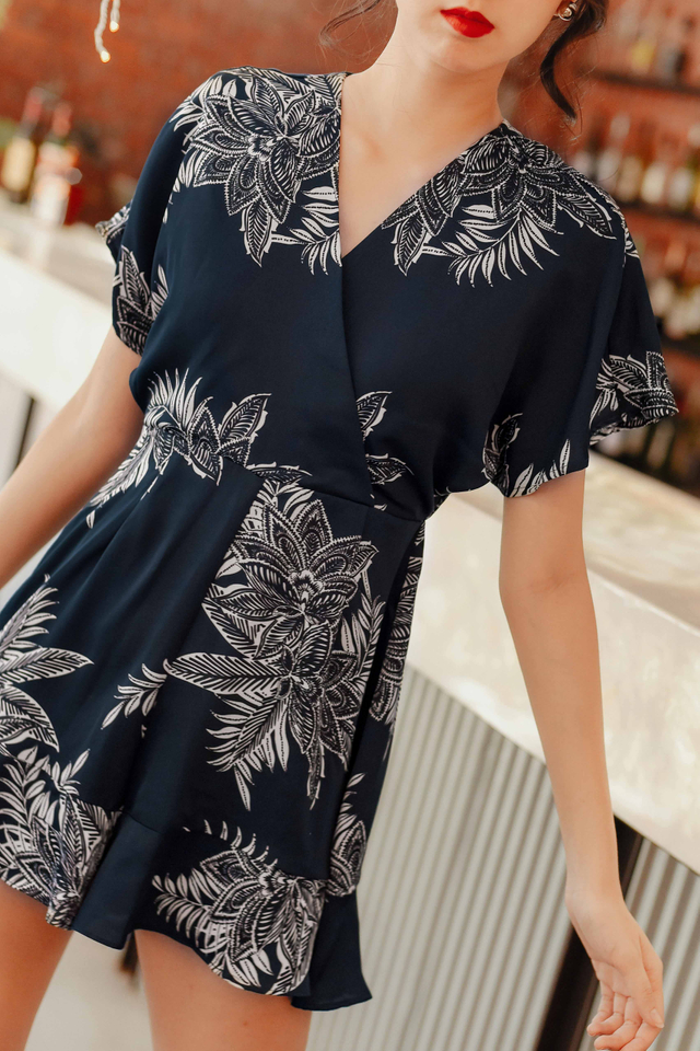 *RESTOCKED* IZZO PLAYSUIT IN DARK NAVY