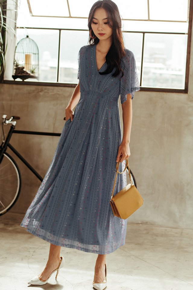 CANARY HEARTS MAXI IN BLUE