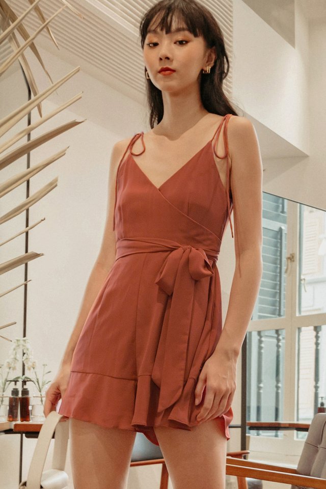 CARY PLAYSUIT IN RUST