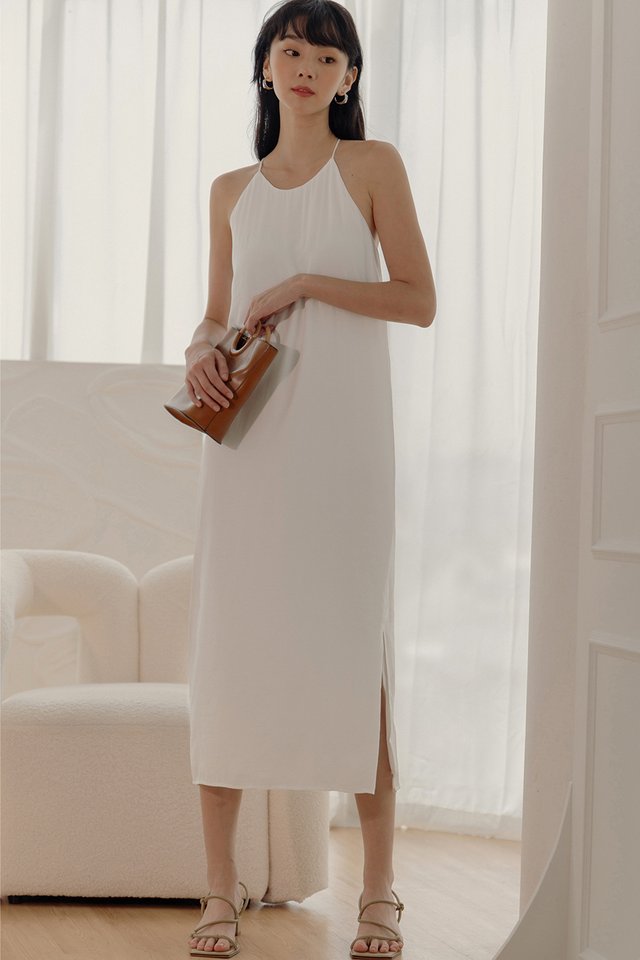 JORDYN KNOT BACK MAXI IN WHITE