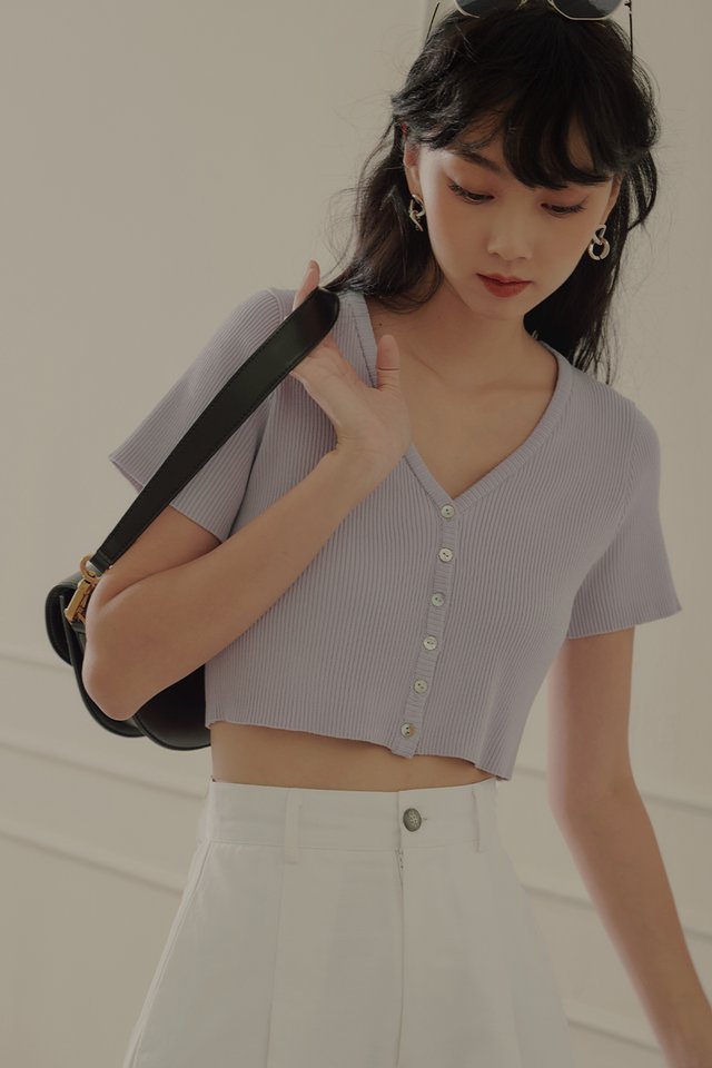 REESE KNIT TOP IN LAVENDER